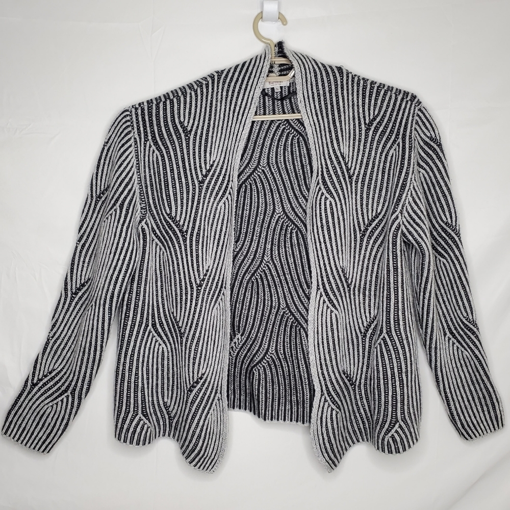 Bartolini Cashmere Wool Blend Cardigan Size L Made in Italy Open Front Sweater - Picture 12 of 12
